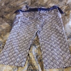 Talbots Black and White Geometric Pants